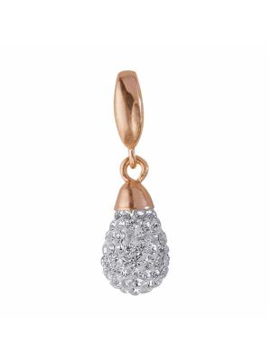 Подвеска серебро 925 пробы, покрытие - золочение, вставка - стекло ювелирное preciosa