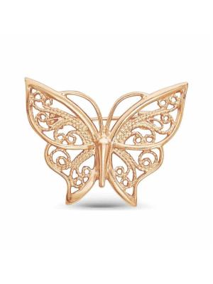 Брошь серебро 925 пробы, покрытие - золочение, без вставок