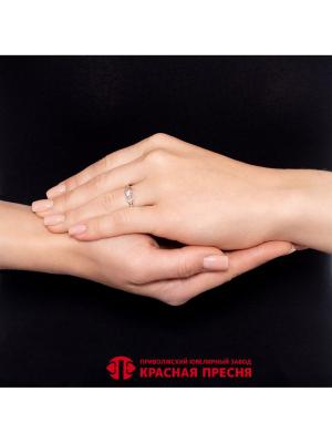 Кольцо серебро 925 пробы, покрытие - родирование, вставка - фианит (недрагоценный камень)