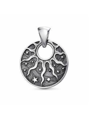 Подвеска серебро 925 пробы, покрытие - оксидирование, без вставок