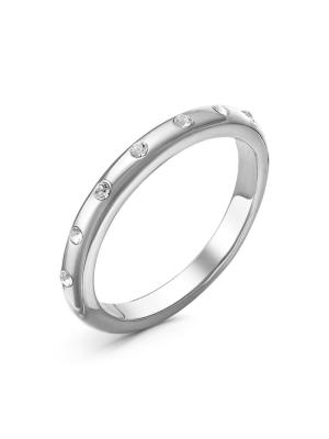 Кольцо бижутерия, покрытие - серебрение, вставка - стекло ювелирное preciosa