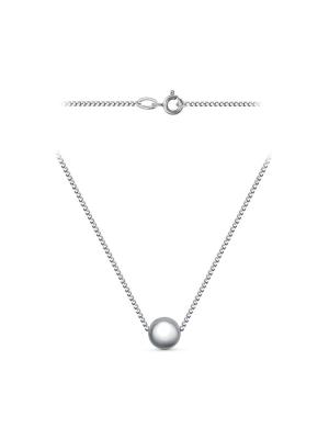 Колье серебро 925 пробы, покрытие - родирование, без вставок