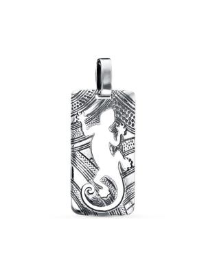 Подвеска бижутерия, покрытие - серебрение с оксидированием, без вставок