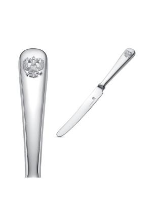 Нож столовый "герб" серебро 925 пробы, без покрытия, без вставок