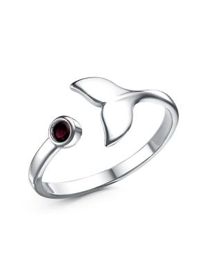 Кольцо бижутерия, покрытие - платинирование, вставка - стекло ювелирное preciosa