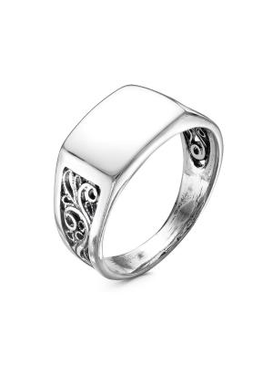 Кольцо бижутерия, покрытие - серебрение с оксидированием, без вставок