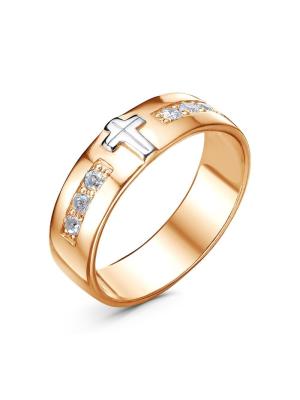 Кольцо бижутерия, покрытие - золочение, выборочное родирование, вставка - стекло ювелирное preciosa