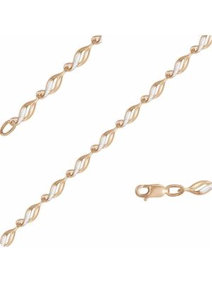 Браслет серебро 925 пробы, покрытие - золочение, отделка - алмазная грань, без вставок