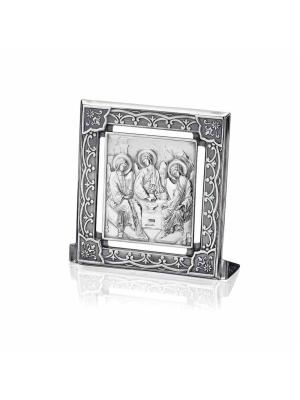 Икона "троица ветхозаветная" серебро 925 пробы, покрытие - оксидирование, без вставок