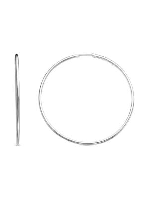 Серьги серебро 925 пробы, покрытие - родирование, без вставок