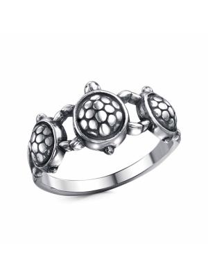 Кольцо бижутерия, покрытие - серебрение с оксидированием, без вставок