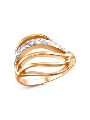 Кольцо бижутерия, покрытие - золочение, отделка - алмазная грань, без вставок