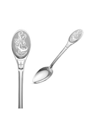 Ложка детская с ангелом «девочка» серебро 925 пробы, без покрытия, без вставок