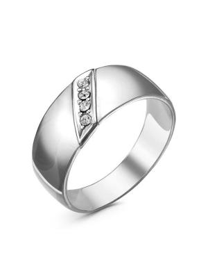 Кольцо бижутерия, покрытие - серебрение с оксидированием, вставка - стекло ювелирное preciosa