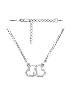 Колье бижутерия, покрытие - серебрение, без вставок