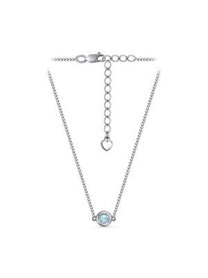 Чокер серебро 925 пробы, покрытие - родирование, вставка - фианит (недрагоценный камень)