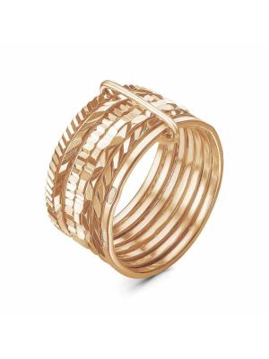 Кольцо серебро 925 пробы, покрытие - золочение, без вставок