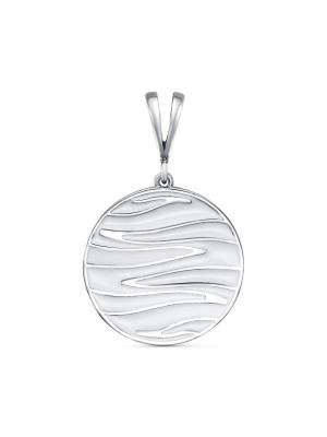 Подвеска бижутерия, покрытие - серебрение, отделка - эмаль, без вставок