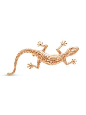 Брошь серебро 925 пробы, покрытие - золочение, без вставок