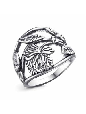 Кольцо серебро 925 пробы, покрытие - оксидирование, без вставок