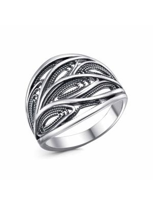 Кольцо бижутерия, покрытие - серебрение с оксидированием, без вставок