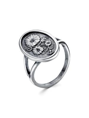 Кольцо серебро 925 пробы, покрытие - оксидирование, без вставок