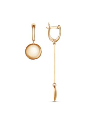 Серьги бижутерия, покрытие - золочение, без вставок