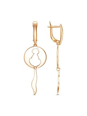 Серьги бижутерия, покрытие - золочение, без вставок