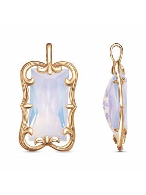 Подвеска бижутерия, покрытие - золочение, вставка - стекло ювелирное собственной огранки