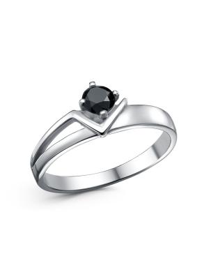 Кольцо бижутерия, покрытие - платинирование, вставка - фианит (недрагоценный камень)