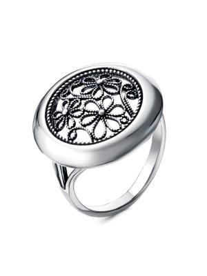 Кольцо бижутерия, покрытие - серебрение с оксидированием, без вставок