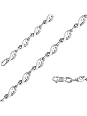 Браслет серебро 925 пробы, покрытие - оксидирование, отделка - алмазная грань, без вставок