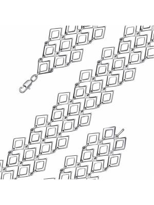 Браслет бижутерия, покрытие - платинирование, без вставок