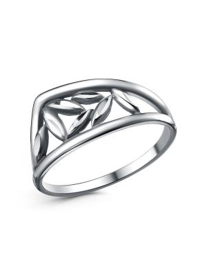 Кольцо бижутерия, покрытие - серебрение с оксидированием, отделка - алмазная грань, без вставок