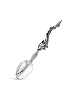 Ложка к икорнице "рыбки" серебро 925 пробы, покрытие - оксидирование, без вставок