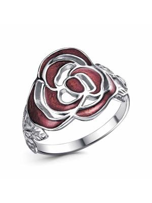 Кольцо бижутерия, покрытие - платинирование, отделка - эмаль, без вставок