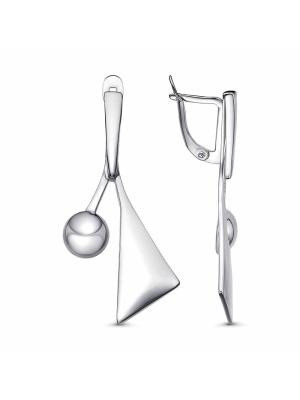 Серьги бижутерия, покрытие - платинирование, без вставок