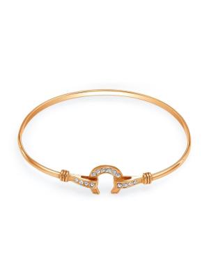 Браслет бижутерия, покрытие - золочение, вставка - стекло ювелирное preciosa