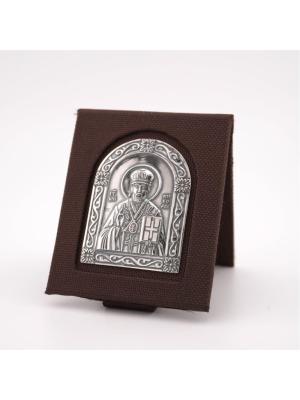 Икона "николай чудотворец" серебро 925 пробы, покрытие - оксидирование, без вставок
