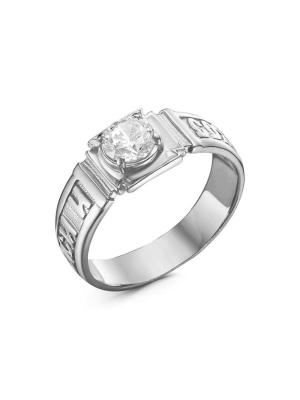 Кольцо бижутерия, покрытие - серебрение с оксидированием, вставка - фианит (недрагоценный камень)