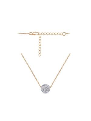 Колье бижутерия, покрытие - золочение, вставка - стекло ювелирное