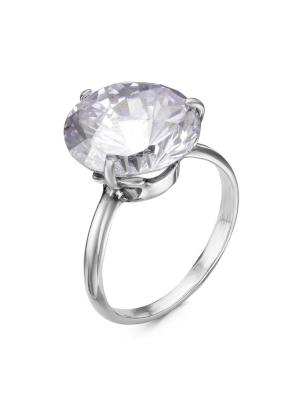 Кольцо серебро 925 пробы, покрытие - оксидирование, вставка - фианит собственной огранки (недрагоценный камень)