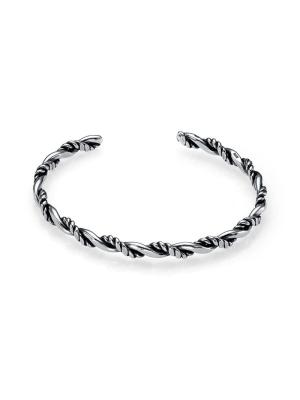 Браслет серебро 925 пробы, покрытие - оксидирование, без вставок