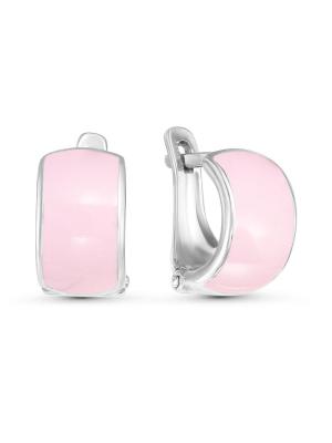 Серьги бижутерия, покрытие - серебрение, отделка - эмаль, без вставок