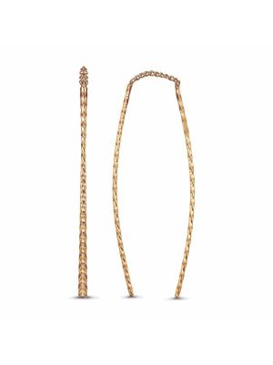 Серьги бижутерия, покрытие - золочение, без вставок