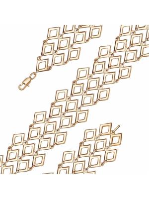 Браслет серебро 925 пробы, покрытие - золочение, без вставок