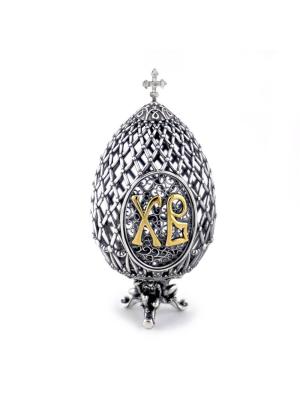 Сувенир серебро 925 пробы, покрытие - оксидирование, выборочное золочение, без вставок