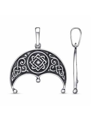 Подвеска бижутерия, покрытие - серебрение с оксидированием, без вставок