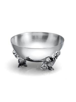 Икорница серебро 925 пробы, покрытие - оксидирование, без вставок