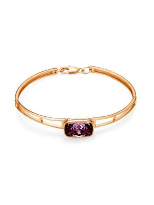 Браслет бижутерия, покрытие - золочение, вставка - ювелирное стекло европейской огранки